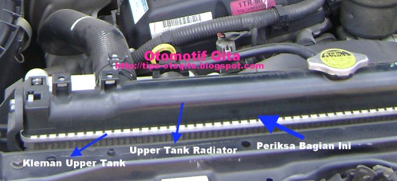 Upper tank radiator tipe aluminium
